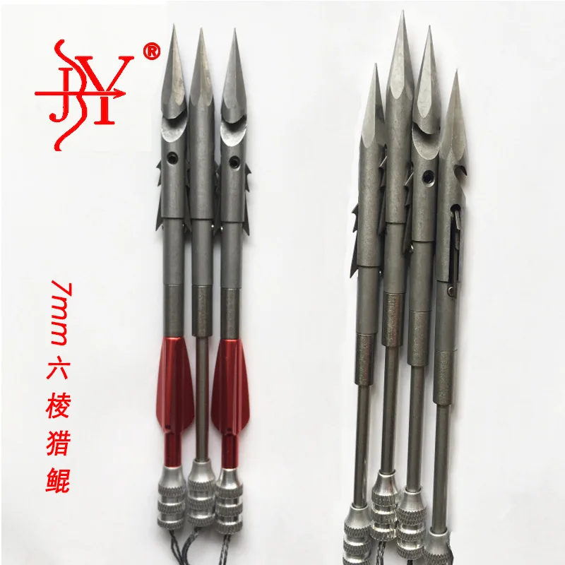 

Shooting dart 7mm hexagonal hunting kun 23g stainless steel tail flying shark rear wolf tooth strong magnetic slingshot fishing