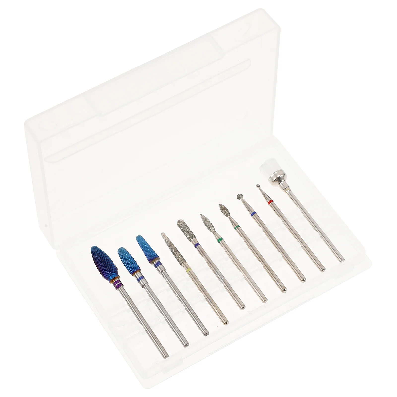 10 pezzi punte da trapano per unghie in metallo duro acciaio al tungsteno manicure cuticola pedicure teste di molatura strumento di lucidatura punte da trapano elettriche