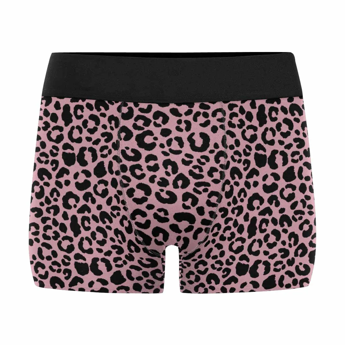 

Pink Leopard Print Men's Oll-Over Print Boxer Brief, Underwear for Men, Birthday and Valentine's Day gift for Boyfriend Husband