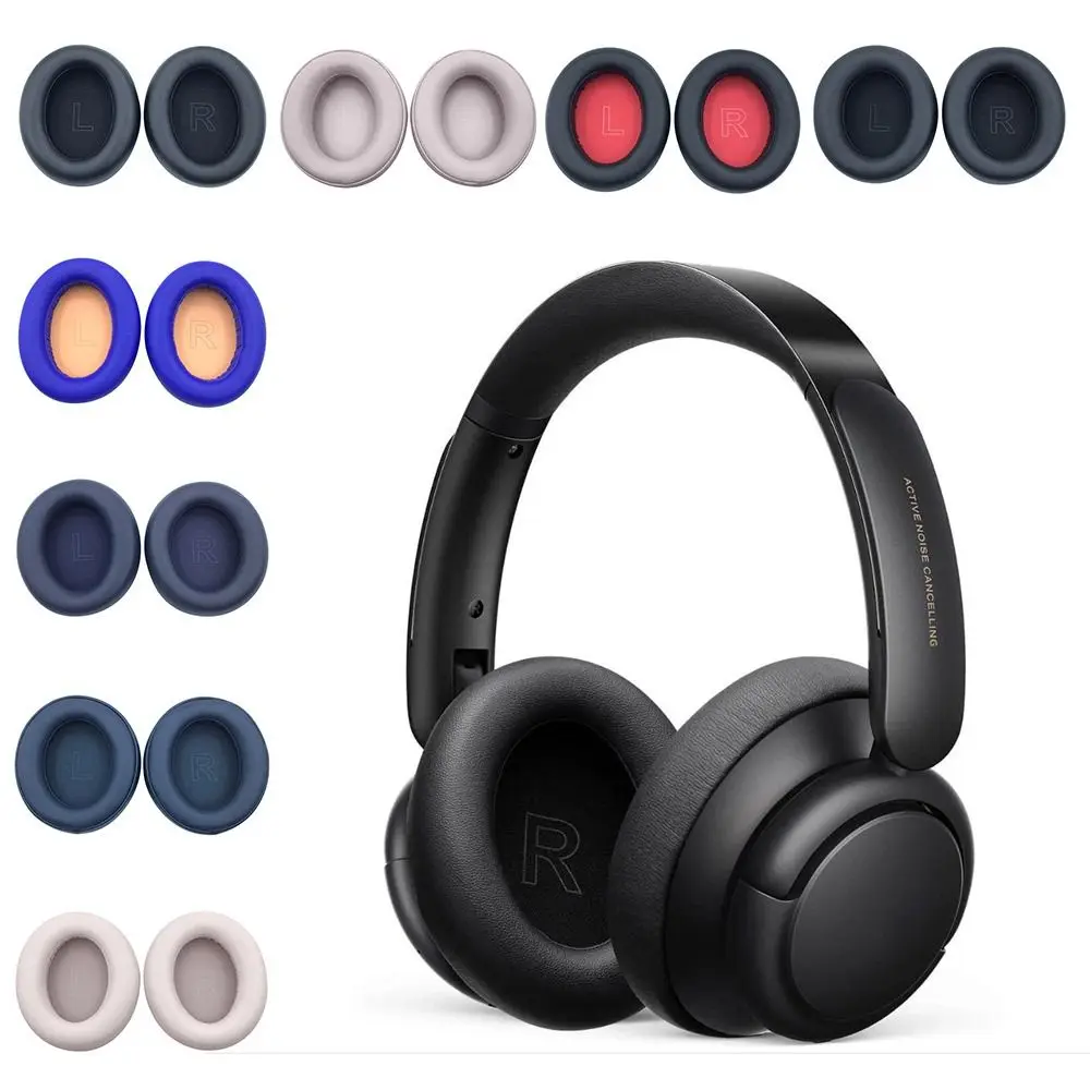 1Pair Replacement Earpads cushion for Anker Soundcore Life Q10 Q30 Q35 Headset Headphones Leather Earmuff Ear Cover Earcups