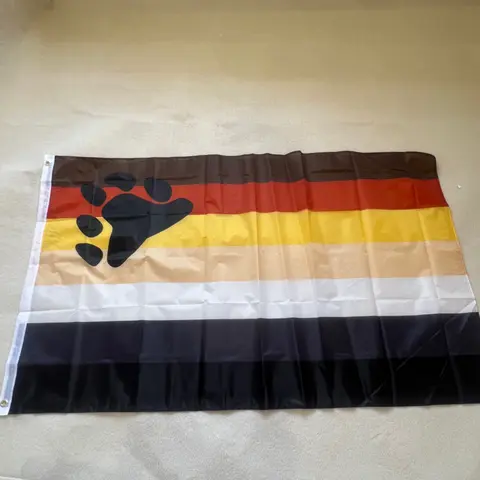 Bear Claw Lesbian 90x150cm LGBT Rainbow Flag Bear Brotherhood Gay Pride flag High quality polyester decoration