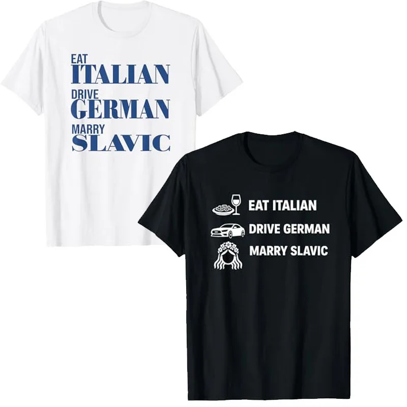 Y2K Europa Witziges Spruch-T-Shirt: Lustiger Humor im italienischen, deutschen, slawischen Stil – T-Shirt mit Buchstaben-Print, Top, Geschenk für die Frau, Neuheit