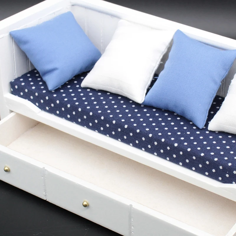 Miniatur Puppenhaus Sofa antike Mini Sofa Wohnzimmer Möbel Holzpuppe nhaus Dekoration Geburtstag Handwerk für Kinder