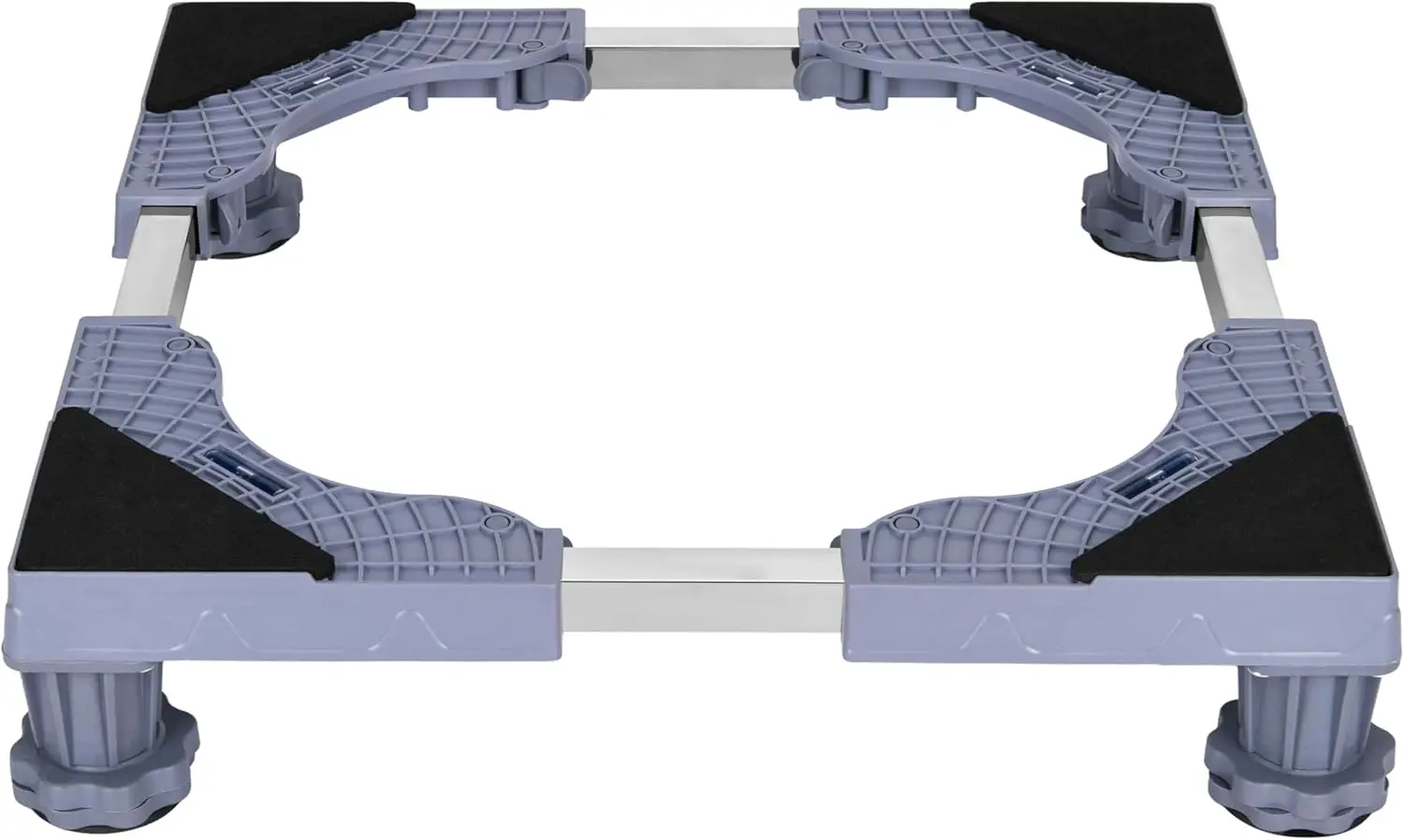 

Регулируемая подставка для мини-холодильника с роликами для стиральной машины, сушилки, холодильника - 4 прочные ножки, серая