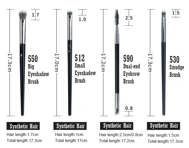 1Pc ขนาดเล็กรายละเอียด Smudge แปรงแต่งหน้าอายแชโดว์ Precision Make Up แปรงอายไลเนอร์เปลือกตาล่างสังเคราะห์ Beauty Too 511 512