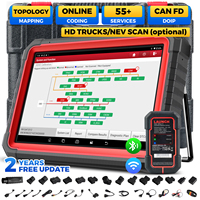 LAUNCH X431 PRO3S+ V5.0 All System OBD2 Scanner ECU Coding Bidirectional 55 Resets Car Diagnostic Tool  CANFD FCA DOIP