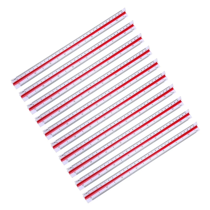 DELAM-10X 1:20 1:25 1:50 1:75 1:100 1:125 مسطرة بلاستيكية مثلثة #3