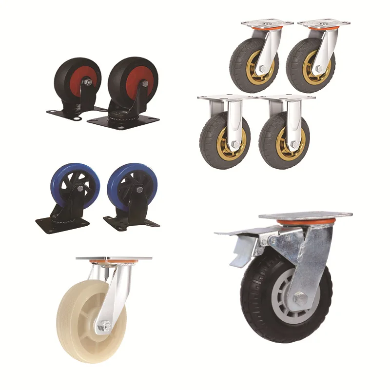 

Trolley Stainless steel flatbed cart Folding portable square tube truck Pull goods Silent four-wheel heavy-duty large trailer