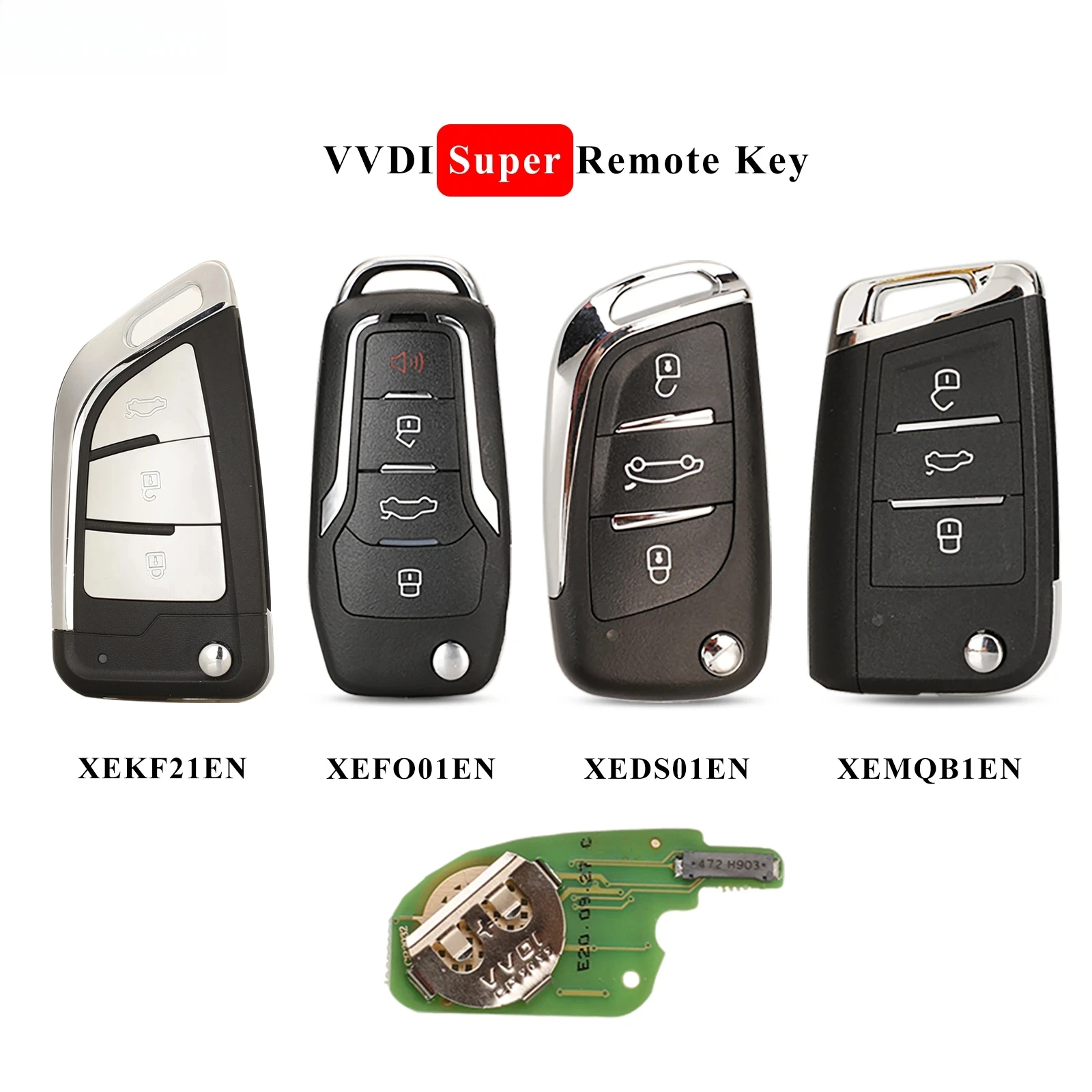 

XEDS01EN/ XEFO01EN XEMQB1EN XEKF21EN XEKF20EN Super Remote Key with XT27 XT27A66 Super Chip Wireless key for VVDI Tool