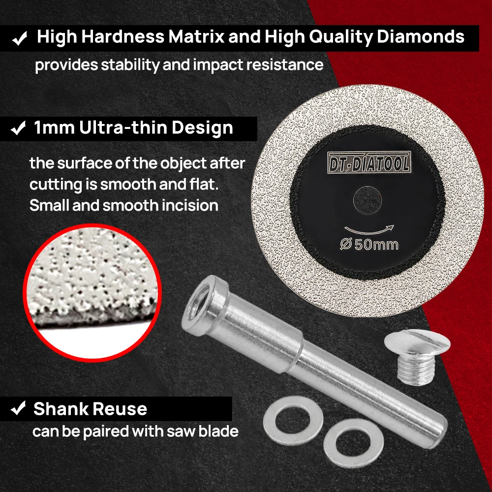 DT-DIATOOL Diamond Mini Saw Disc Glass Cutting Discs For Glass Tile Wine Bottle Crystal Cut Plate Circular Glass Saw Blade