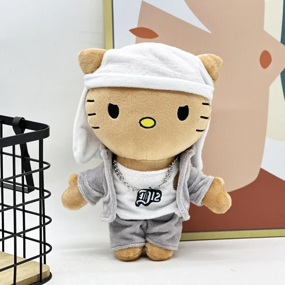 

Hello Kitty as Eminem Plush Doll Plushies Soft Stuffed Toys 24cm Cute Kids Boys Girls Birthday Christmas Gifts