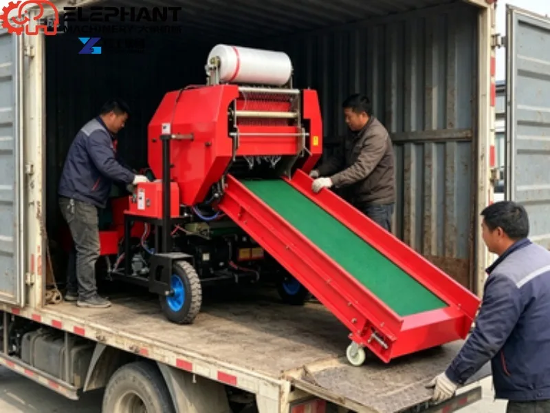 Mini Round Roll Silage Baler Small Hay Straw Baling Machine For Agricultural Forage Processing
