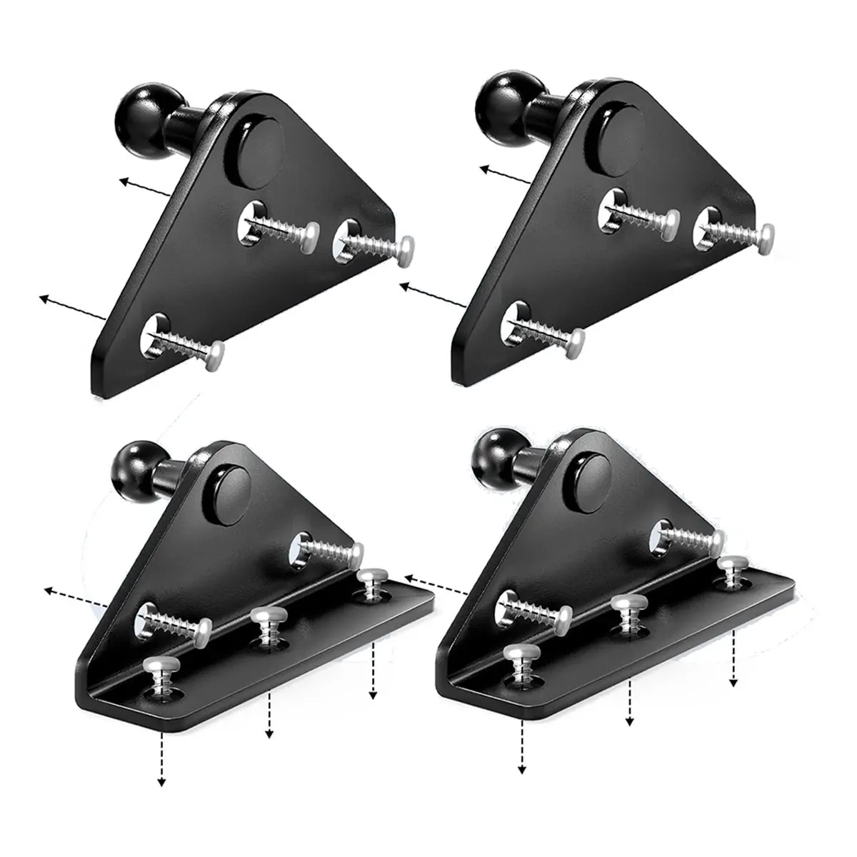 COFA 10MM Ball Stud Mounting Bracket, 4PCS Universal Gas Strut Mounts for RV Door Lift Supports Shocks Spring