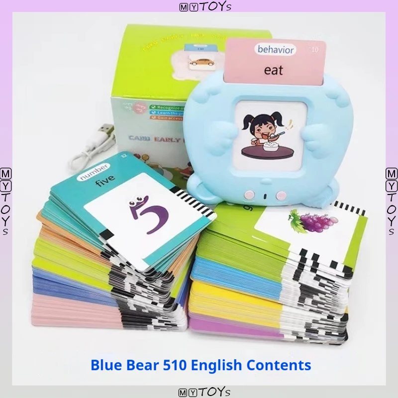 Flash Cards Children'S Card Machine French Spanish Italian  Enlightenment Learning Early Education Machine Card Inserting Toy