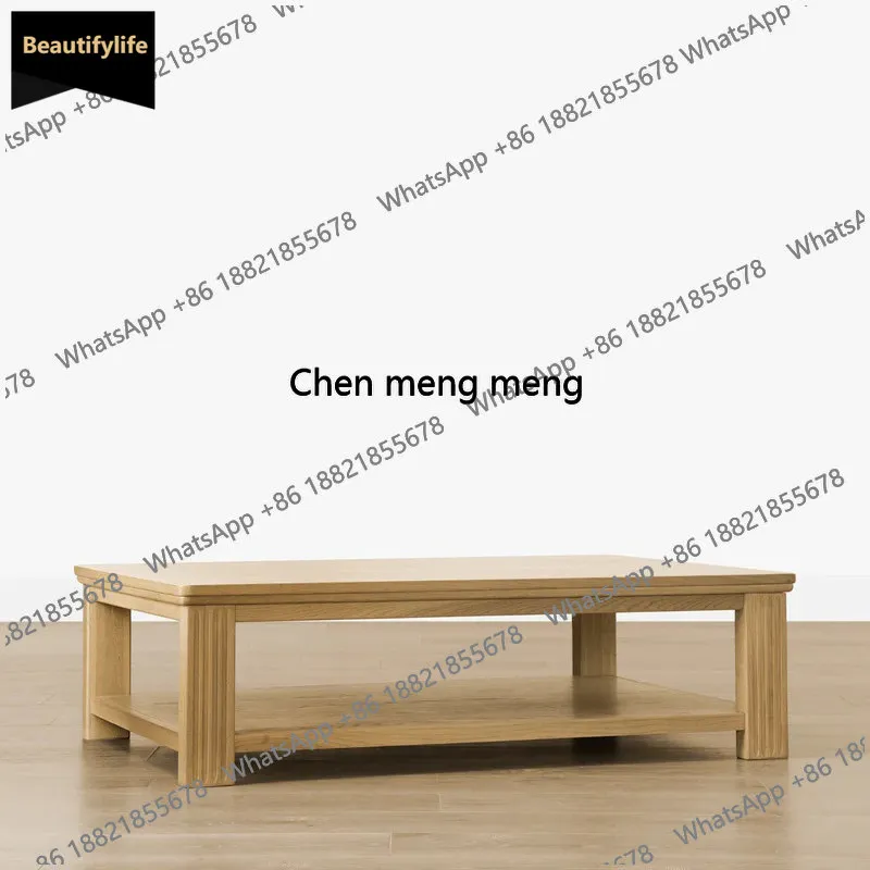 

M183 American country old solid wood coffee table French antique living room rectangular coffee table