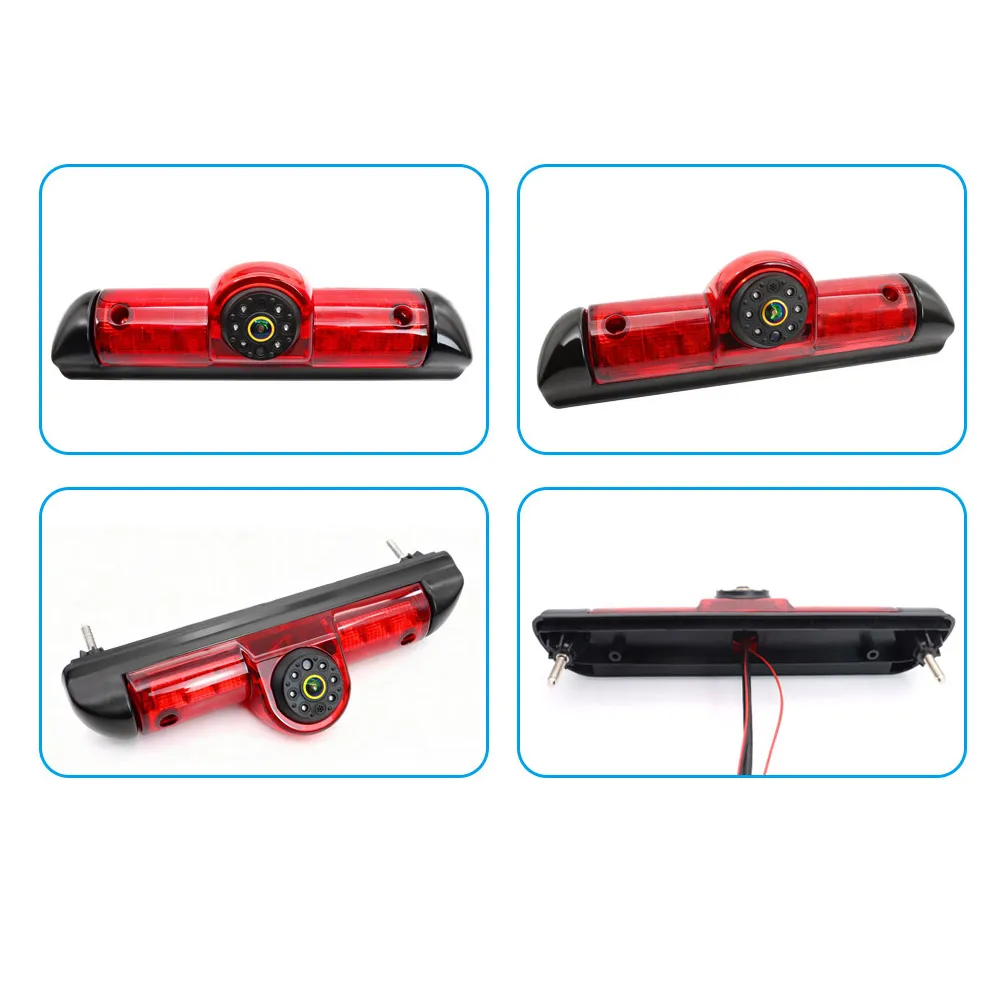 AHD 1080P Brake Light Rear View Camera For Fiat Ducato Peugeot Boxer Citroen Jumper Van 6 IR LED Night Vision Waterproof Fisheye