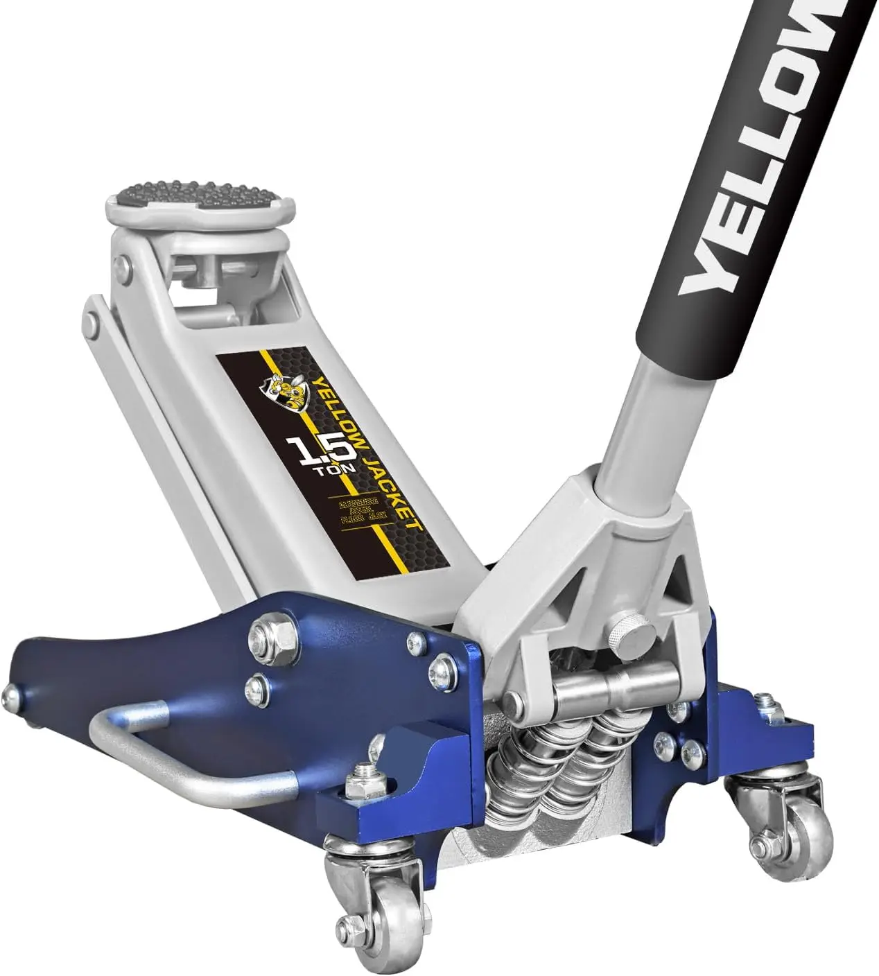 Floor Jack 1.5 Ton Hydraulic Low Profile Aluminum and Steel Car Jack Lightweight Service Jack with Quick Lift Dual Pump, 3300 lb