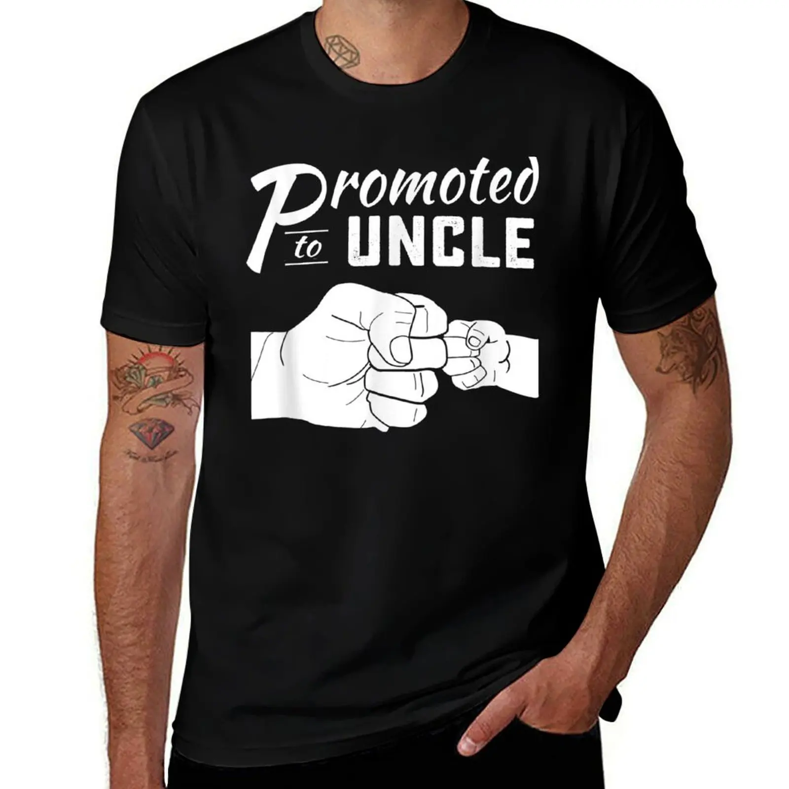 

Mens Promoted To Uncle Baby Announcement 2018 T-Shirt essential t shirt t shirts for man slim fit t shirts cotton 100% T-Shirt