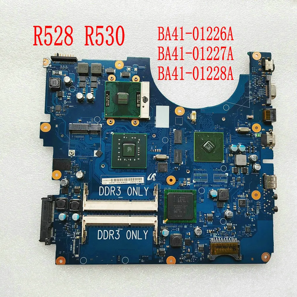 BA92-06347B BA92-06347A BA41-01226A Laptop Motherboard BA41-01227A  BA41-01228A For Samsung NP-R530 MainBoard PM45 DDR3 Free CPU