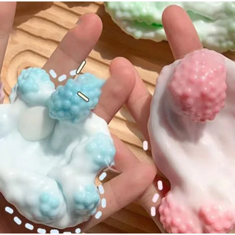 Squishy Table Toys Plasticity Ice Skin Super Soft Ultra-thin Feel Soft Sticky Handmade Ball Light Squeez Stress Relieving Toys