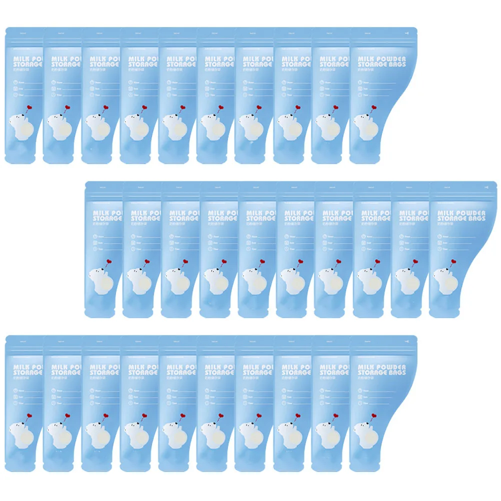 30 قطعة أكياس مسحوق الحليب القابل للتصرف محكم الغلق صيغة السفر موزع الحقائب للطفل أكياس مسحوق تخزين المواد الغذائية #3