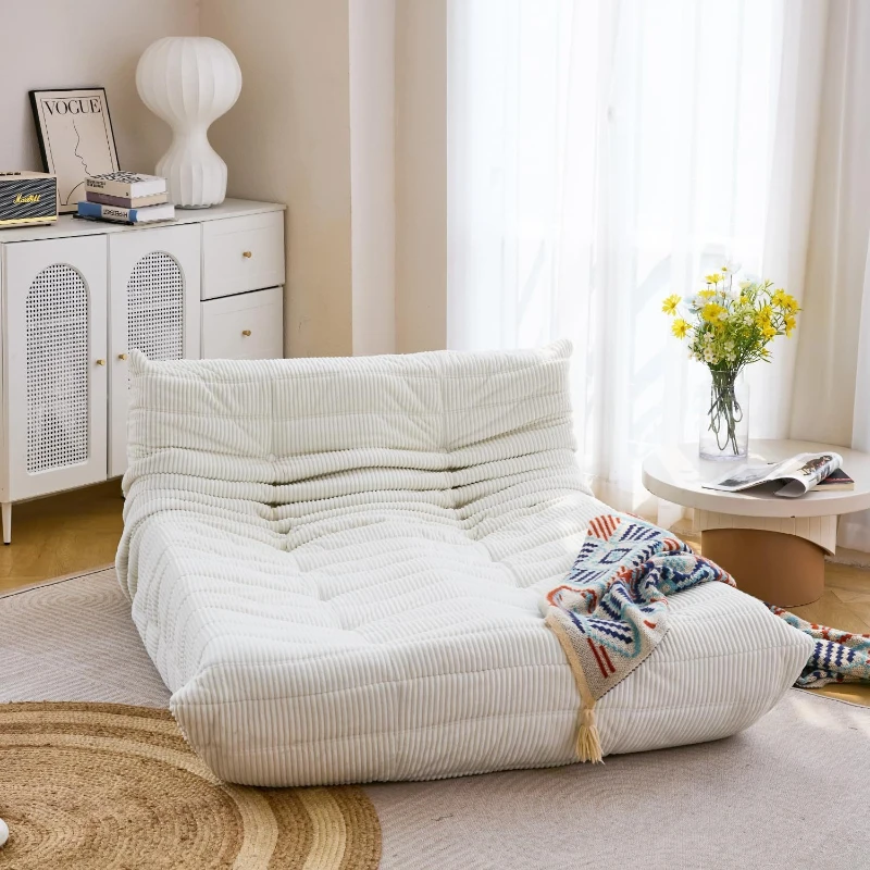 Corduroy Armless Sofa modern Leisure Premium Lazy chaise lounge sofa Single living room boneless sofá para sala Home furniture