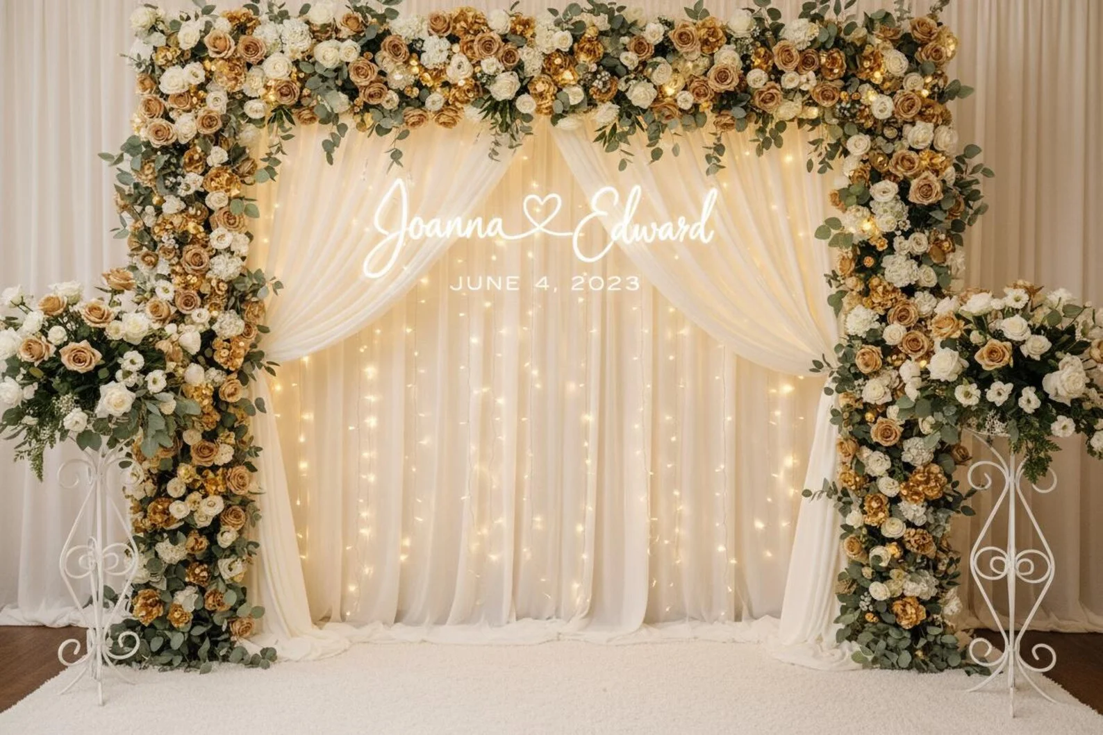Custom Couple Names With Heart Wedding Neon Sign,Wedding LED Neon,Wedding Backdrop Wall Decor,Engagement Decor,Gift For Couple view 5
