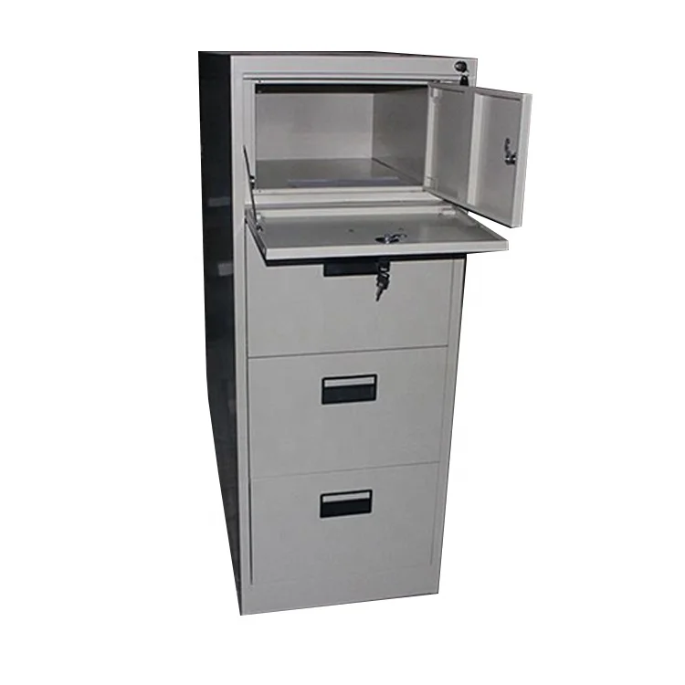 

Office Metal Furniture Steel Legal Size 4 Drawer Filing Cabinet With Safe Vault