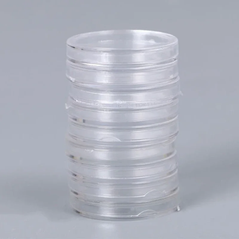 100PCS 27mm Coin Capsule Box Transparent Round Coin Box Capsules Storage Coin Collection Holder Containers Home Supplies