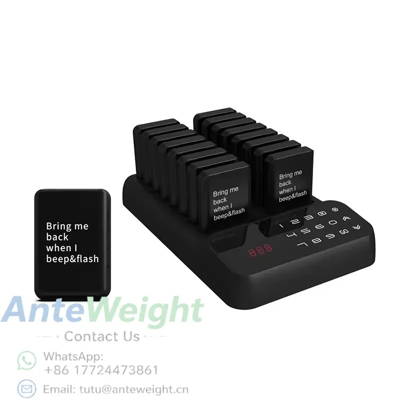 P61 Wireless Queue Calling Pager System for Hotels Restaurants Hospitals & Banks Service Bell System