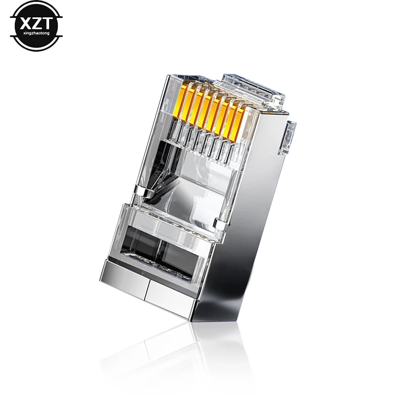 Rj45 Connector Cat6 Afgeschermde Netwerk Connectors Rj45 Plug 8p8c Terminals Voor Stp Ethernet Kabel Schakelaars Modem