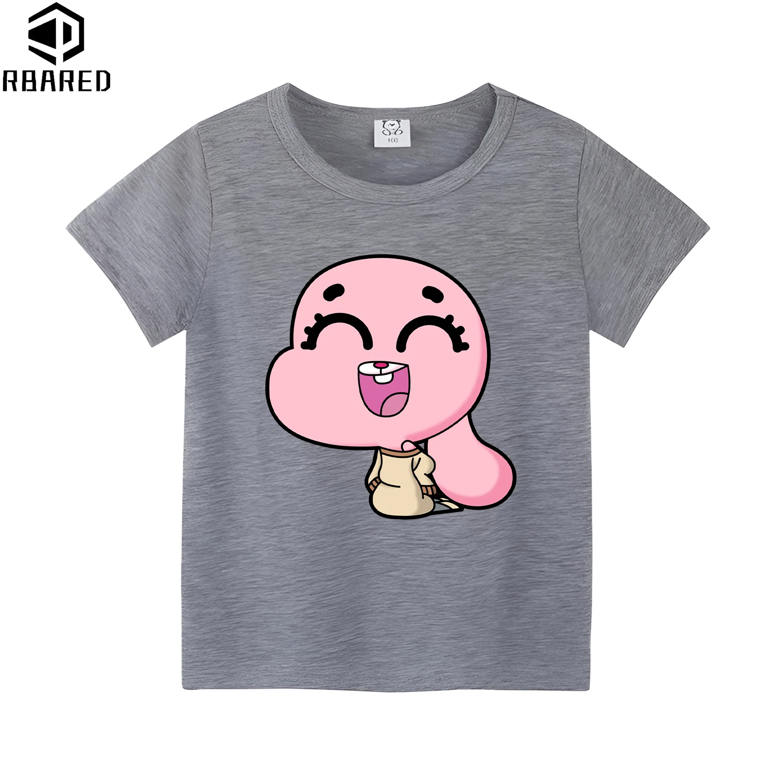 The Amazing World of Gumball 100% Cotton Pikmin Children Top Shirts Stumble Guys Children\'s Clothing 2024 Kids Clothes T Shirt