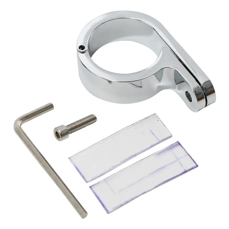 Universal Motorcycle Chrome Handlebar Mounts Clamp Clock 32mm 1 1/4