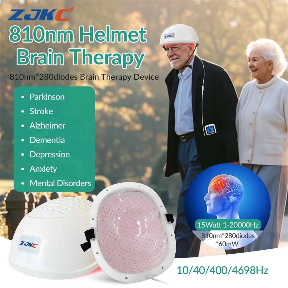 

ZJKC Alzheimer Product for Elderly Infrared Device Brain Led Light Therapy Helmet 810nm*280diodes Reduce Long Term Nerve Damage