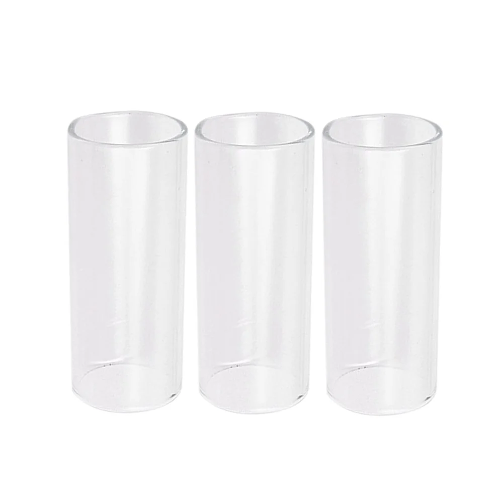 3 uds accesorios de guitarra tobogán estándar diapositivas profesionales vidrio de cuello de botella mediano