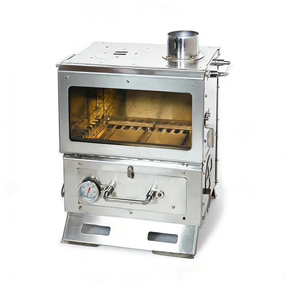 Thickened and durable stainless steel portable outdoor multi-purpose stove for camping tents and picnics, for all seasons