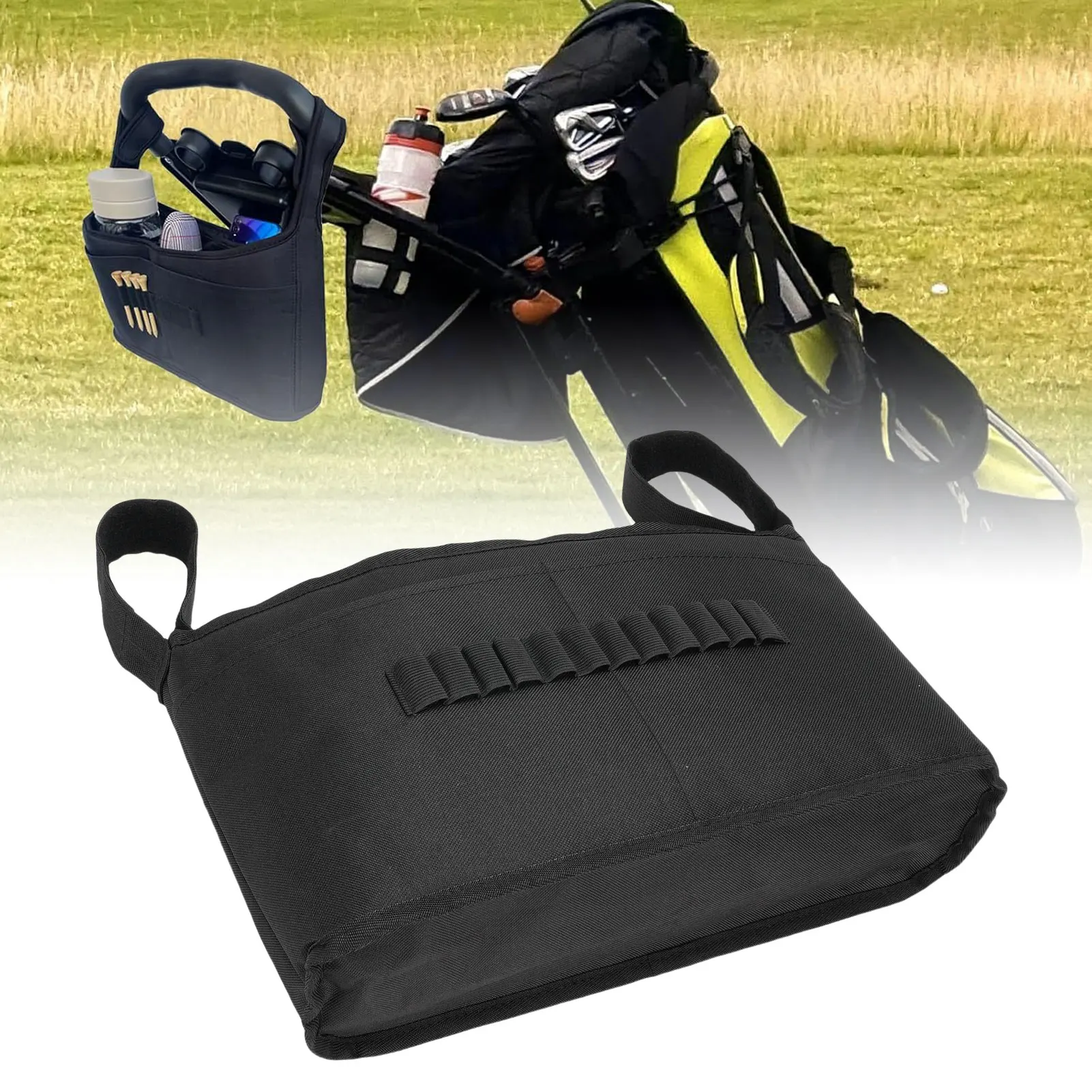 Cup Holder Push Cart Bag  Push Cart Accessory Bag Multifunctional Cart Bag with Multiple Pockets for Most Carts Oxford Cloth