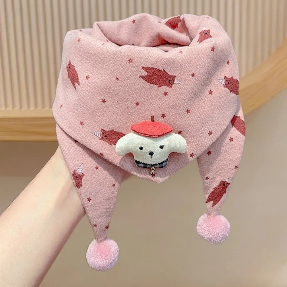 

Новый мультяшный хлопковый треугольный шарф, зимний теплый ветрозащитный детский чехол на шею, утолщенное детское полотенце для рта