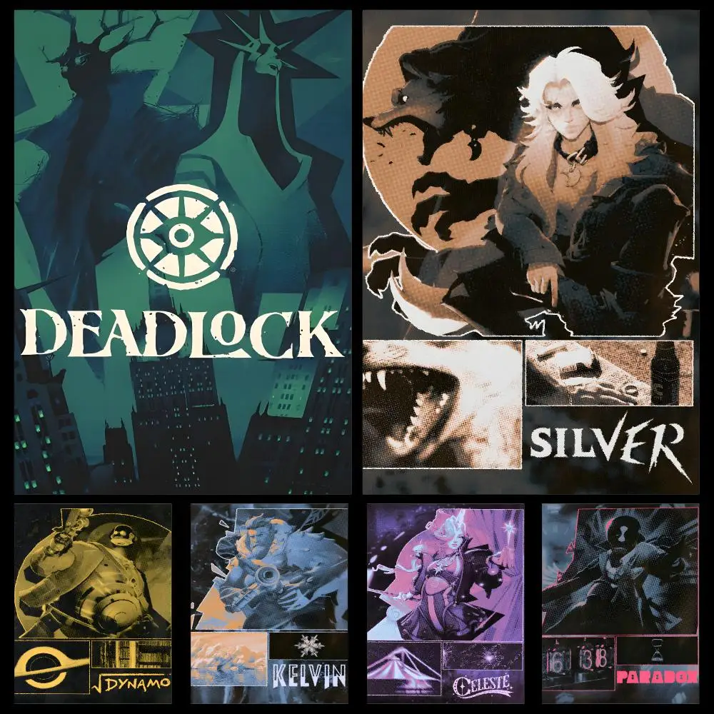 Game Deadlock Hero Shooter MOBA Poster PP Self Adhesive Decorative HD for Garage gaming room living room Gift
