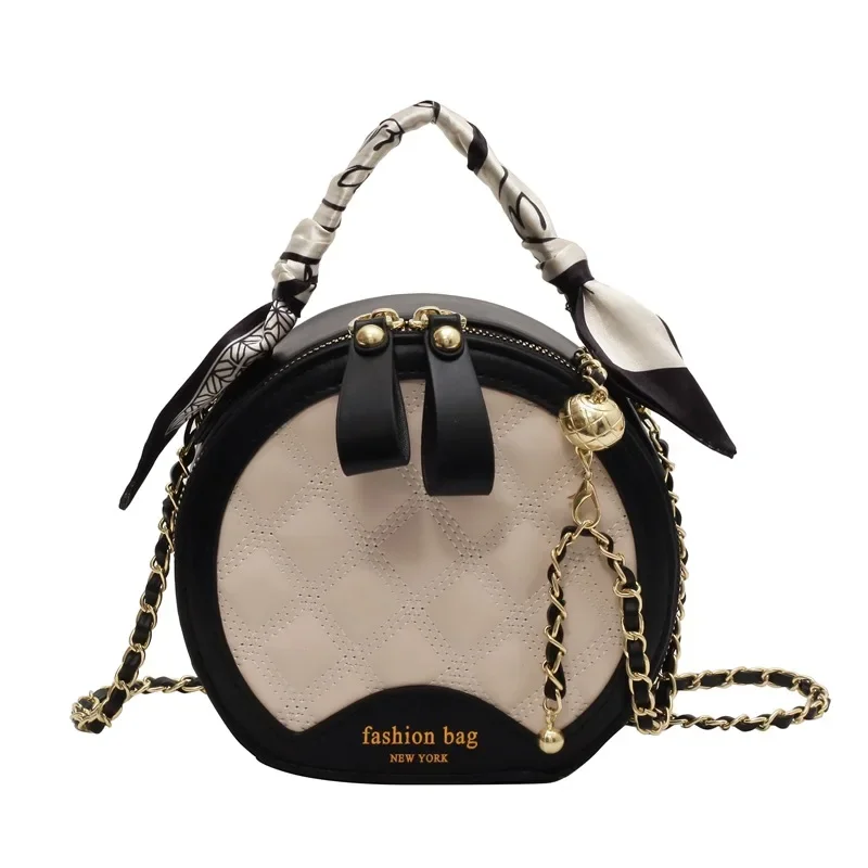 

French Retro Shoulder Women's Bag Handbag Tote Pure Colour Hundreds of Small Round Bag Large Capacity Women's Crossbody Bag Scar