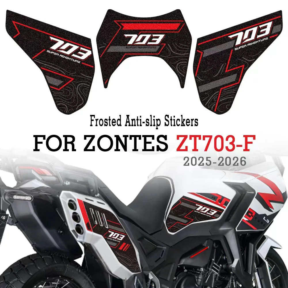 

For Zontes ZT703-F ZT-703F ZT 703F 703 Adventure Bike Tank Pad TankPad Cap Grips Gas Fuel Knee Stickers Decals Protector