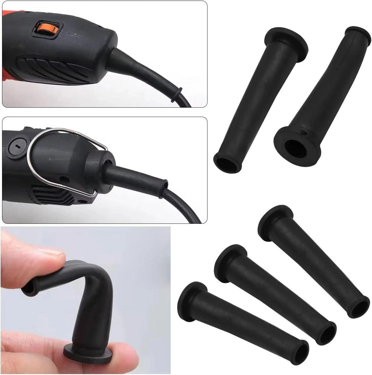 1Pcs Rubber Strain Relief Cord Boot Protector Cable Sleeve Hose for Power Tool Quality Material Made- for Electric Drill
