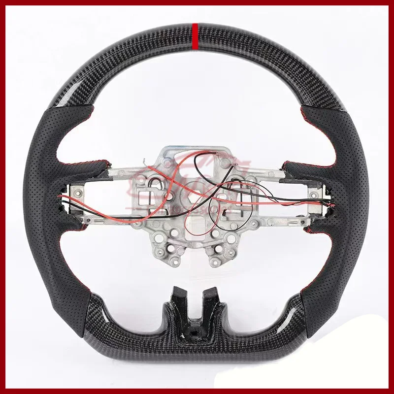 For Ford Mustang 2015 16 17 18 19 20 21 22 models Perforated leather racing steering wheel Carbon fiber heated steering wheel