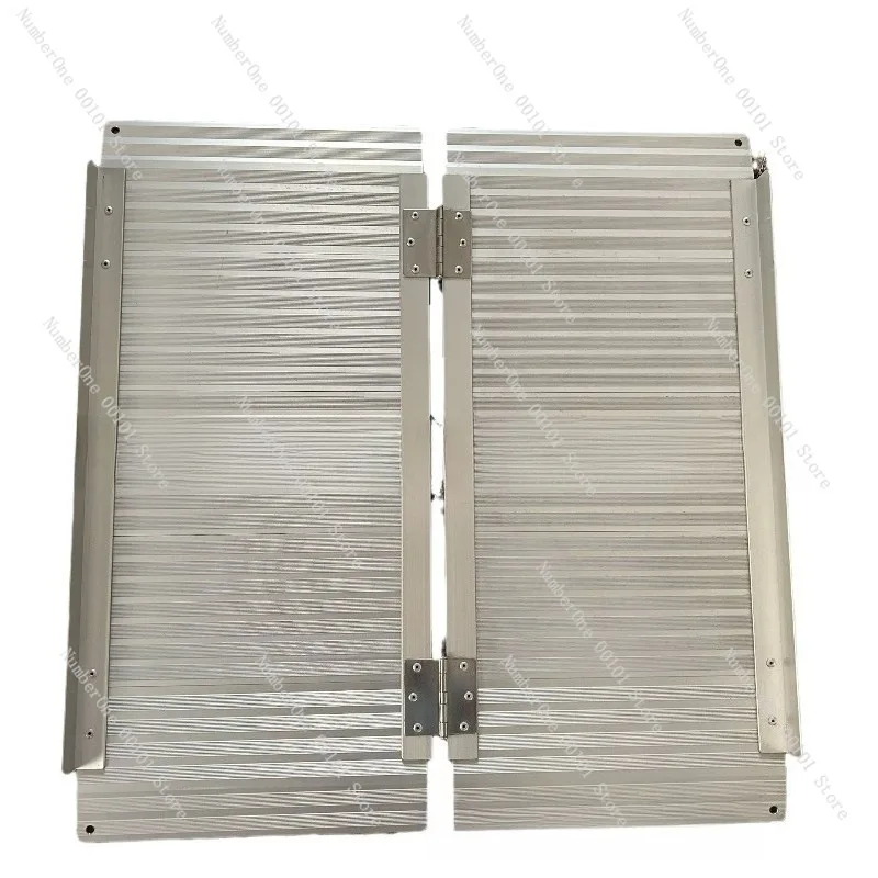 Foldable Aluminum Wheelchair Ramp Elderly Accessibility Threshold Bridge Loading Plate Lightweight Anti Slip Climbing Pad