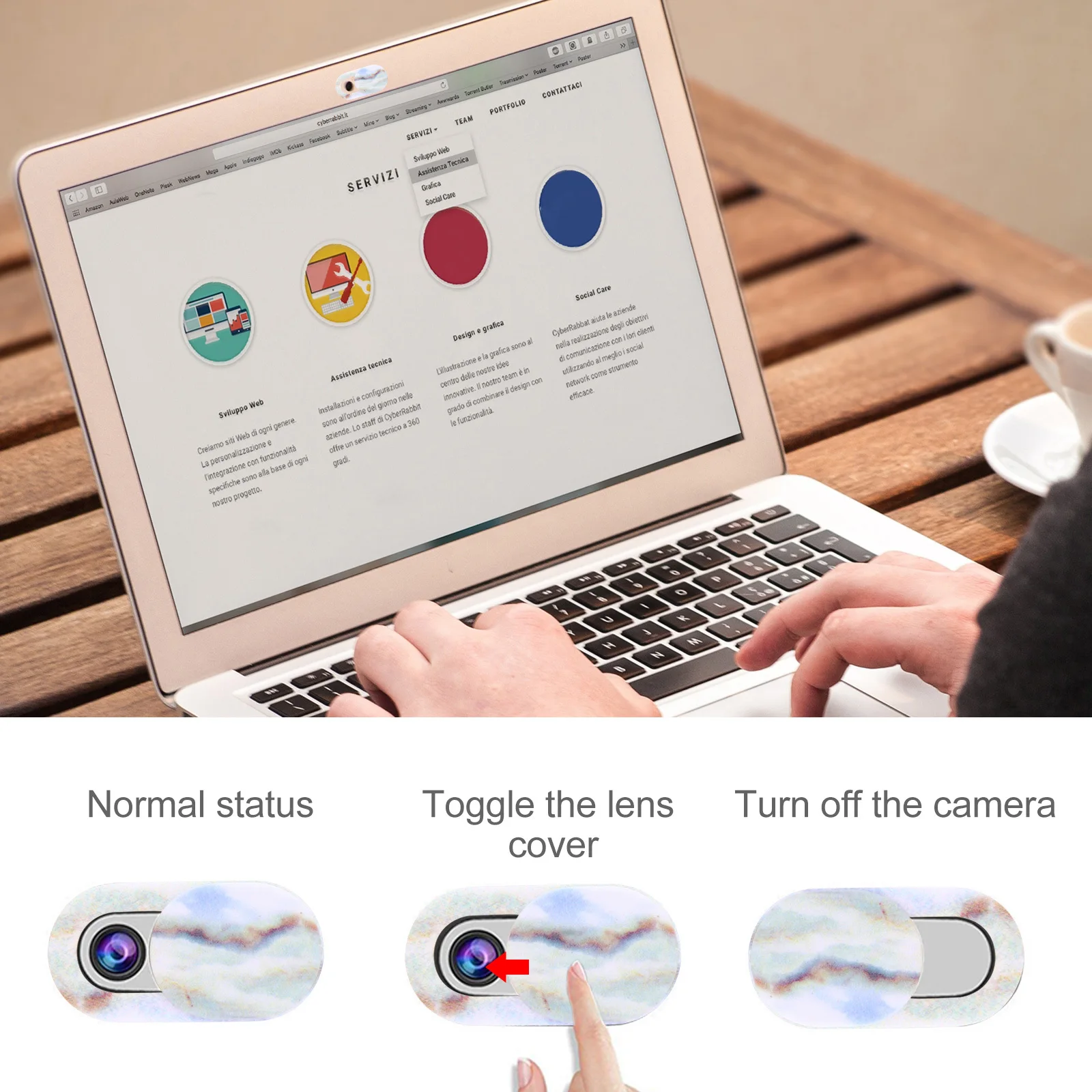 3 pcs Webcam Cover Slide Laptop Covers Privacy Protection Plastic Tablet Desktop Slider