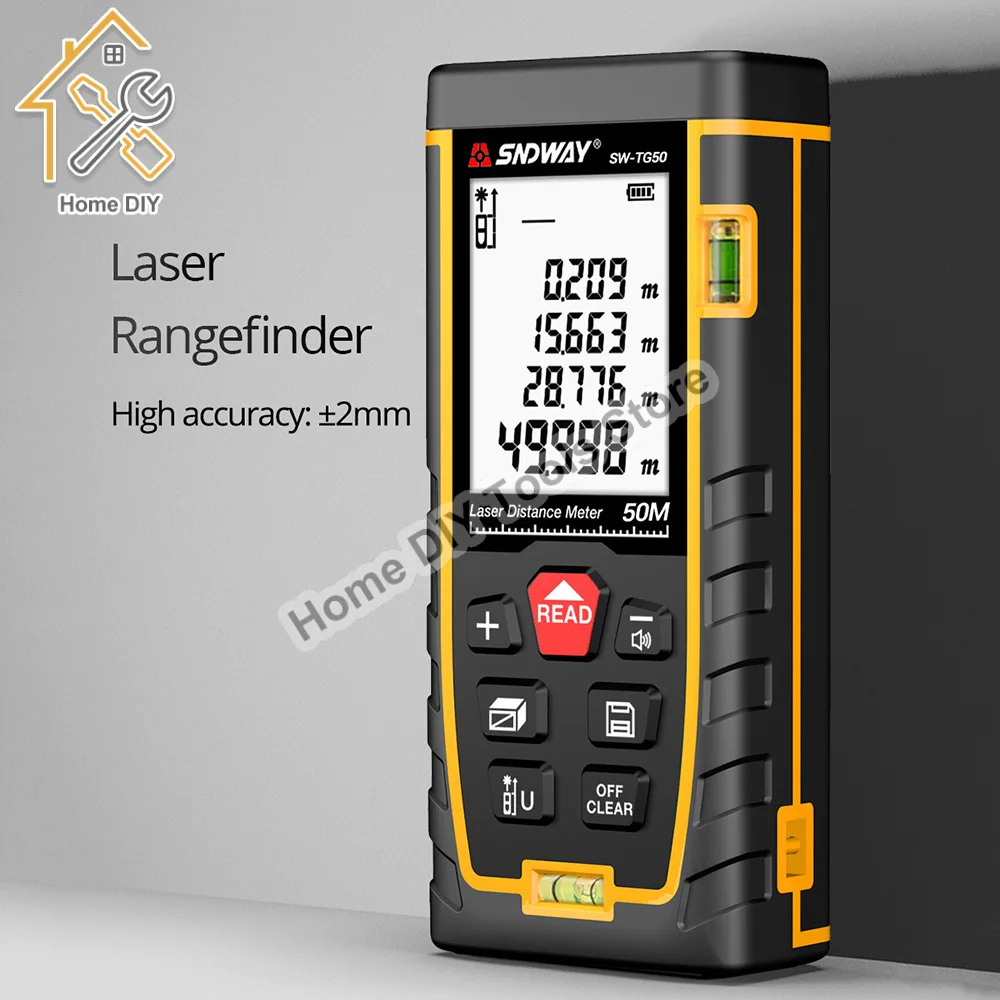 

Laser Distance Meter Double Bubble Digital Measuring Device Tools Electronic Tape Laser Rangefinder Laser Range Finder