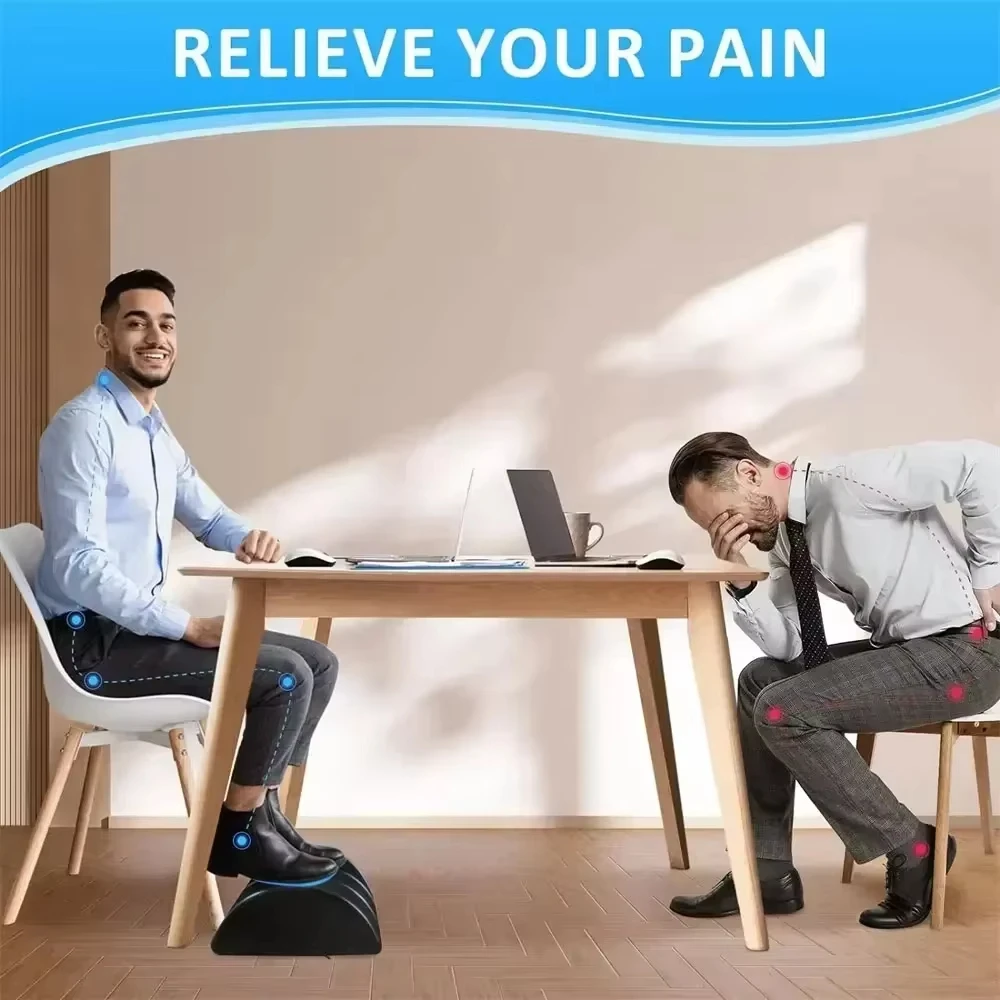 2 Heights Adjustable Foot Rest Under Desk, Soft Memory Foam Footrest Under Desk for Foot Rest At Work, Home, Airplane, Travel image 3