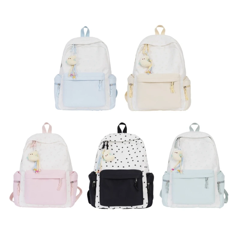 

49MD Large Capacity Casual Daypacks Aesthetic Backpack Student School Bag Teens