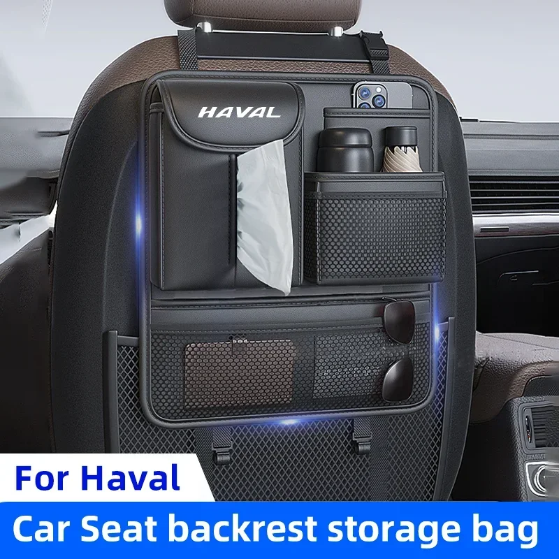 

Car Seat Backrest Organizer Storage Bag For HAVAL M1 2 4 H2 H3 H5 H6 H7 Leather Interior Backrest Hanging Mounted Auto Accessory