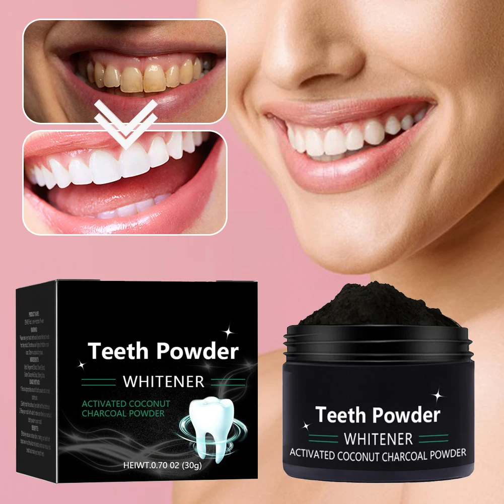 30g Natural Tooth Cleaning Whitening Powder Activated Charcoals Freshing Color Correcting Toothpowder for Women Men